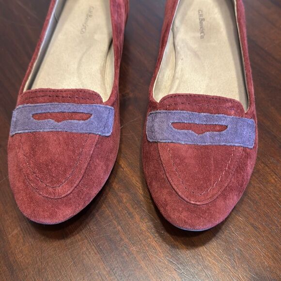G.H. Bass & Co Nina Maroon Suede Flats Women’s US 9 M - Picture 2 of 8